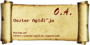 Oszter Aglája névjegykártya